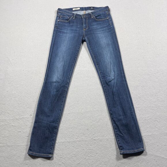 AG‎ Adriano Goldschmied Jeans Women 26 The Stilt Blue Cotton Stretch Low Rise - Picture 1 of 11